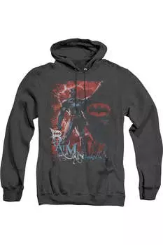 Толстовка с капюшоном Batman Gotham Reign для взрослых Heather Gildan, черный