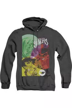 Толстовка с капюшоном Batman Gotham Sirens для взрослых Heather Gildan, черный