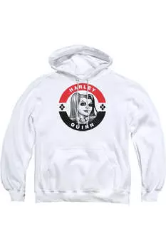 Толстовка с капюшоном Batman Harley President Circle для взрослых Gildan, белый