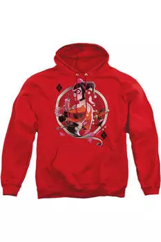 Толстовка с капюшоном Batman Harley Q для взрослых Gildan, красный