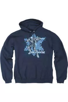 Толстовка с капюшоном Batman Mr Freeze для взрослых Gildan, темно-синий