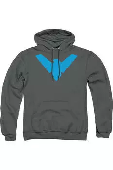 Толстовка с капюшоном Batman Nightwing Symbol для взрослых Gildan, цвет charcoal