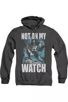Толстовка с капюшоном Batman Not On My Watch для взрослых Heather Gildan, черный