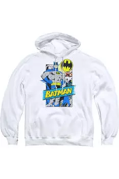 Толстовка с капюшоном Batman Out Of The Pages для взрослых Gildan, белый