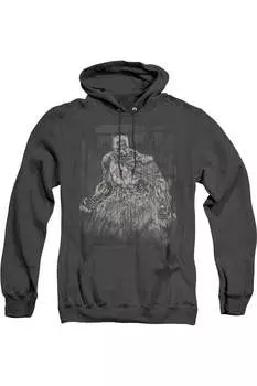 Толстовка с капюшоном Batman Pencilled Rain для взрослых Heather Gildan, черный