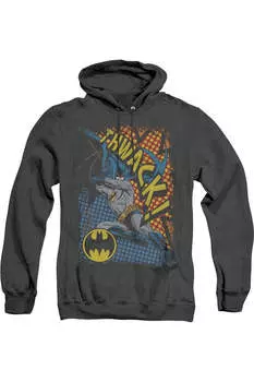 Толстовка с капюшоном Batman Thwack для взрослых Heather Gildan, черный