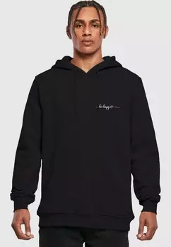 Толстовка с капюшоном BE HAPPY Merchcode, черный