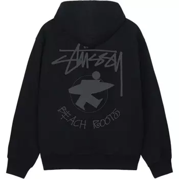 Толстовка с капюшоном Beach Roots Zip Stussy, черный