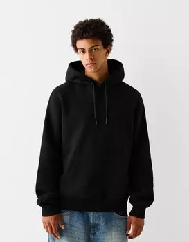 Толстовка с капюшоном Bershka, черный
