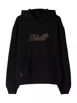 Толстовка с капюшоном Bershka Sweatshirt, черный