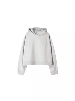 Толстовка с капюшоном Bershka Sweatshirt, пятнистый серый