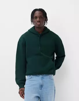 Толстовка с капюшоном Bershka, зеленый