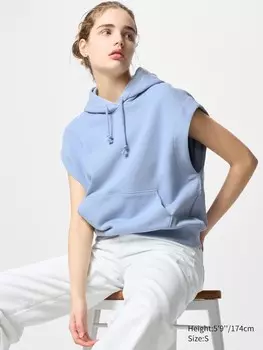 Толстовка с капюшоном без рукавов Uniqlo, цвет 61 синий