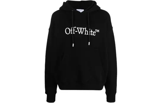 Толстовка с капюшоном Big Bookish Skate из хлопка Off-White, черный