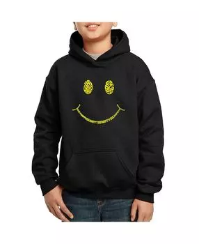 Толстовка с капюшоном Big Boy's Word Art - Be Happy Smiley Face LA Pop Art