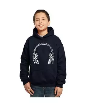 Толстовка с капюшоном Big Boy's Word Art — Наушники для музыкальных нот LA Pop Art