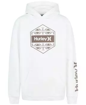 Толстовка с капюшоном Big Boys с шестигранным наполнением Hurley, белый