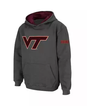 Толстовка с капюшоном Big Boys Virginia Tech Hokies с большим логотипом Stadium Athletic, серый