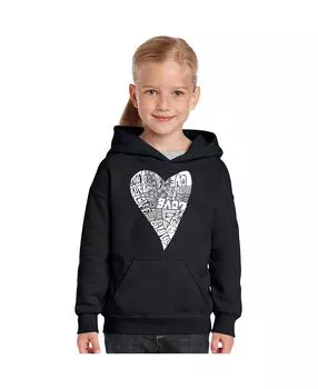 Толстовка с капюшоном Big Girl's Word Art — Много любви LA Pop Art