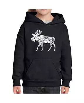 Толстовка с капюшоном Big Girl's Word Art - Moose LA Pop Art