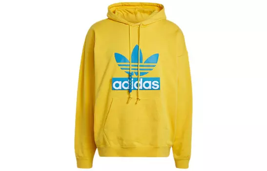 Толстовка с капюшоном BIG TREFOIL для мужчин, цвет желтый солнечный Adidas Originals, желтый
