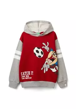 Толстовка с капюшоном BLOCK LOONEY TUNES United Colors of Benetton, красный