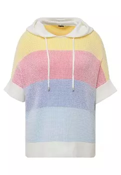 Толстовка с капюшоном BLOCK STRIPE HOODED Ulla Popken, белый