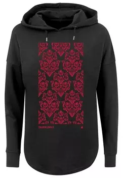 Толстовка с капюшоном BLUMEN MUSTER ROT F4NT4STIC, черный