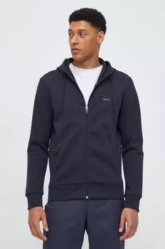 Толстовка с капюшоном Boss Green, темно-синий