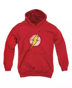 Толстовка с капюшоном Boys of America Youth Destroyed Flash Logo Justice League, красный