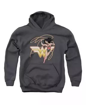 Толстовка с капюшоном Boys of America Youth Glowing Lasso Pull Over Justice League, серый