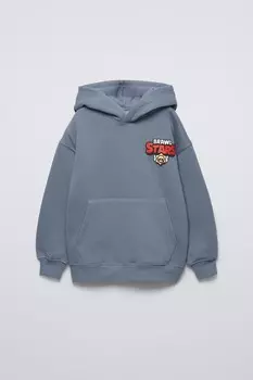 Толстовка с капюшоном brawl stars supercell oy ZARA, синий