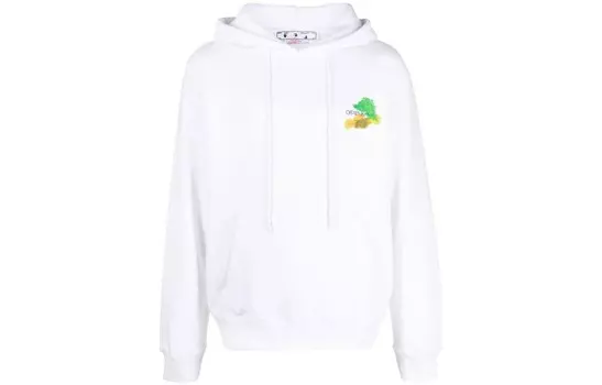 Толстовка с капюшоном Brush Arrow Slim Off-White, белый
