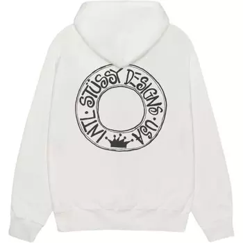 Толстовка с капюшоном Buana Pigment Dyed на молнии Stussy, хаки