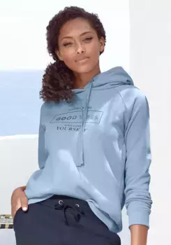 Толстовка с капюшоном Buffalo, с принтом из фольги, одежда для отдыха, костюм для отдыха, голубой