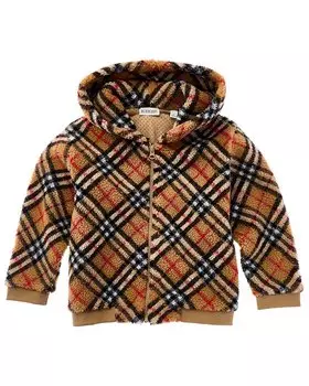 Толстовка с капюшоном Burberry Vintage Check из флиса, коричневый