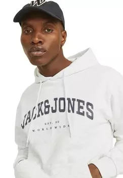 Толстовка с капюшоном CALEB VARSITY Jack & Jones, белый