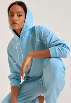 Толстовка с капюшоном Calida, светло-голубой