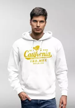 Толстовка с капюшоном CALIFORNIA SKULL TOTENKOPF FLGEL BIKER PRINT KAP Neverless, белый