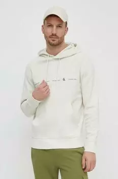 Толстовка с капюшоном Calvin Klein Jeans, бежевый