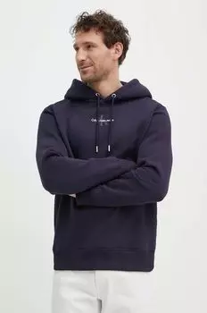 Толстовка с капюшоном Calvin Klein Jeans, темно-синий