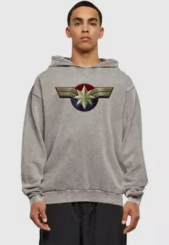 Толстовка с капюшоном CAPTAIN MARVEL CHEST EMBLEM ABSOLUTE CULT, темно-серый