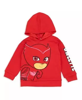 Толстовка с капюшоном Catboy Owlette Gekko для малышей-мальчиков PJ Masks, красный