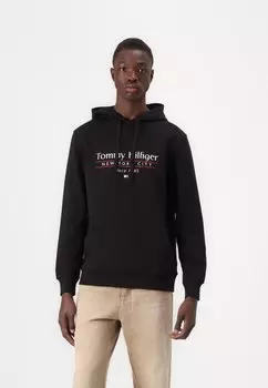 Толстовка с капюшоном CENTER STACK HOODY Tommy Hilfiger, черный