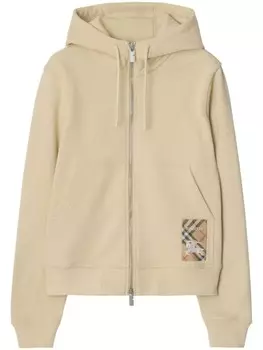 Толстовка с капюшоном Check Label Burberry, нейтральный цвет