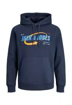 Толстовка с капюшоном черного цвета Jack & Jones, синий