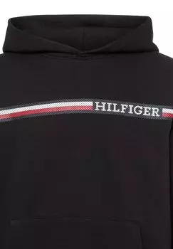 Толстовка с капюшоном CHEST STRIPE Tommy Hilfiger, черный