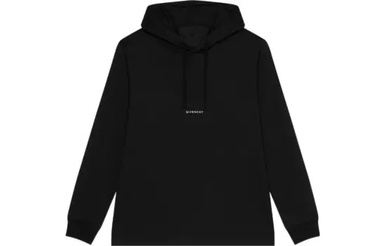 Толстовка с капюшоном Classic Fit Printed Jersey Givenchy, черный