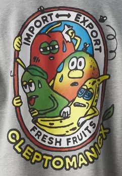 Толстовка с капюшоном Cleptomanicx, серый