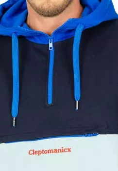 Толстовка с капюшоном Cleptomanicx, синий
